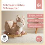 Bieco Plüsch Schaukeltier Reh 60 cm – Schaukel mit Sicherheitsgurt für Babys ab 9 Monaten – Bild 2