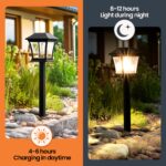 GIGALUMI 8er Set Solarleuchten für Außen – Warmweisse LED Gartenbeleuchtung mit Bewegungsmelder – Bild 3