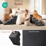 EHEYCIGA Hundetreppe 35 cm mit 3 Stufen – Gelenkschonend für kleine Hunde & Katzen – Bild 5
