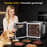 TRIUMPHKEY Dörrautomat Edelstahl mit 10 Tabletts – 850W Profi-Dörrgerat für Jerky & Früchte – Bild 2