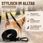 KURI PAI Hundeleine 3m verstellbar für grosse Hunde – Freihandleine mit Aluminium-Karabinern – Bild 4
