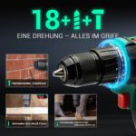 DCA 20V Bürstenloser Schlagbohrschrauber 55Nm – Profi-Akku-Bohrmaschine mit 2x2.0Ah – Bild 4