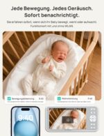 Dr.Care VistaView RB 2K WLAN Babyphone – 5″ Monitor mit intelligenter Personenverfolgung & HD Nachtsicht – Bild 3