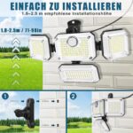 Ulikey Solar Wandleuchte mit Bewegungsmelder – 333 LED, IP65 wasserdicht, 3 Modi für Garten – Bild 7