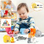 Grarain Montessori Spielzeug ab 3 Jahren – 30-teiliges Bauernhof Lernset mit Tieren & Schlüsseln – Bild 2