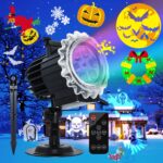 Segotendy LED Projektor mit 96 Motiven & Fernbedienung – Weihnachts- & Halloween Deko für Innen & Aussen