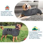 BASVII Hundebademantel aus Mikrofaser – Schnell trocknend für alle Hunderassen – Bild 4