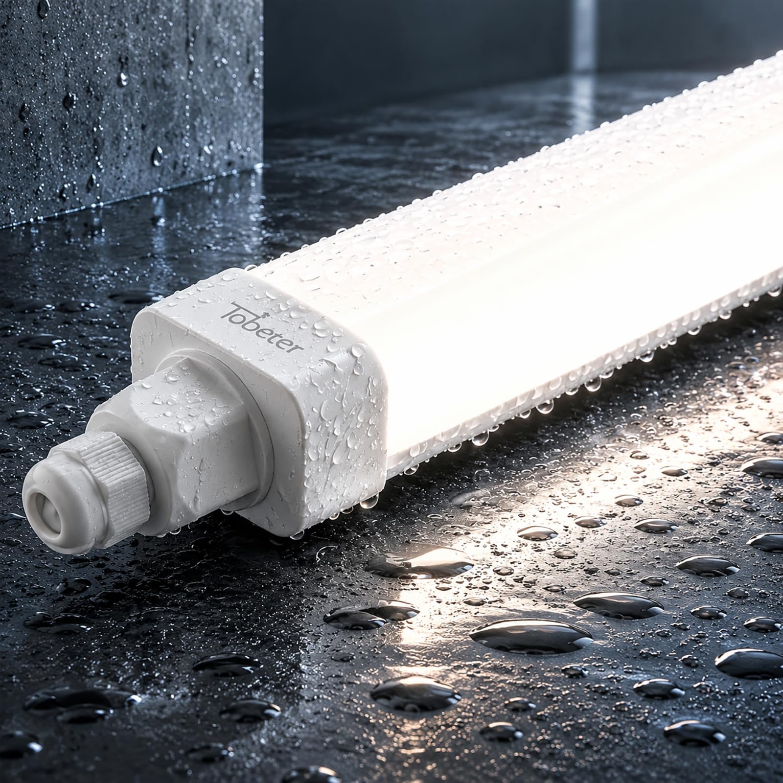 Tobeter LED Feuchtraumleuchte 120cm, 36W 3600lm – IP65 Werkstattleuchte für Garage & Keller