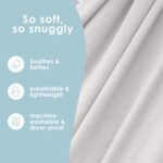 Sleepy Wrap Babytrage 3-16 kg – Elastisches Tragetuch Hellgrau für Neugeborene – Bild 5