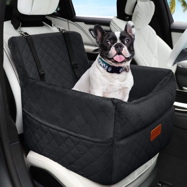 HEGGCOOE Hunde-Autositz mit Memory-Schaum – Sicherer Boostersitz für kleine bis mittlere Hunde