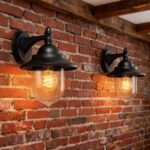 EBION 2er Set Aussenlampe E27 Aluminium IP44 – Vintage Wandleuchte für Haus & Garten – Bild 6