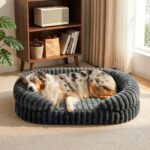 Woiil Orthopädisches Hundebett 109x84cm – Memory Foam & Eierkarton-Schaum für grosse Hunde