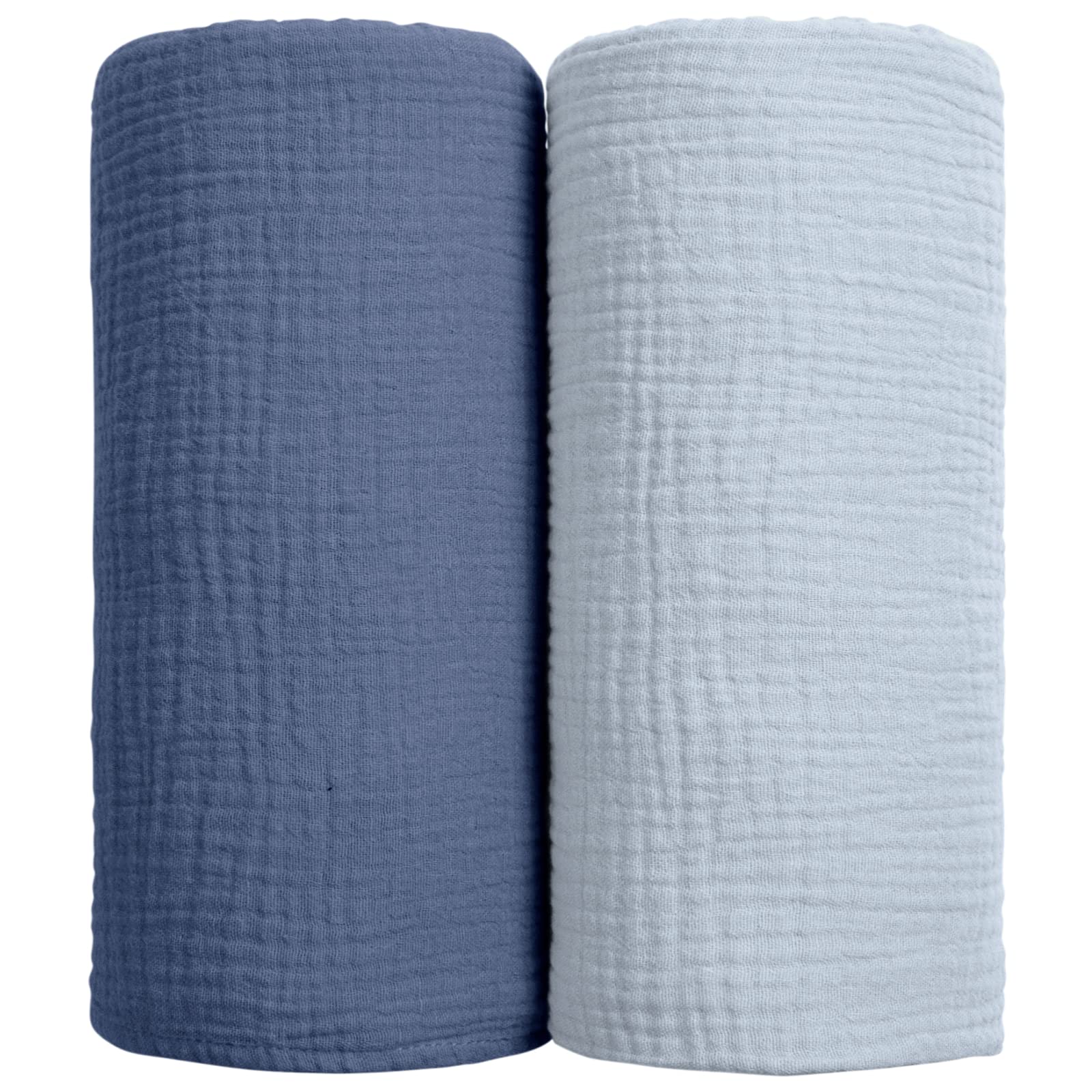 lulumoon Baby Pucktuch 100x100cm Musselin Baumwolle – Atmungsaktive Wickeldecke 2er Set