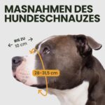 BRONZEDOG Metallmaulkorb für grosse Hunde – Edelstahl Drahtkorb mit Lederriemen – Bild 2