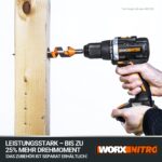 WORX WX102 Akku Bohrschrauber 20V – Bürstenlos mit 2 Akkus, Ladegerät & Koffer – Bild 3