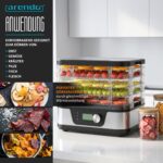 Arendo Dörrautomat Edelstahl mit Temperaturregler – Dehydrator für Obst, Gemüse & Fleisch – Bild 5