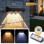 NIORSUN Solar Wandleuchten 4er Set mit 11 Modi & 9 Farben – IP65 Zaunleuchten für Garten – Bild 4