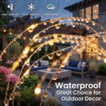 yowin Solar Gartenleuchten 2er Set mit 120 LED – IP65 Wasserdicht für Balkon & Terrasse – Bild 5