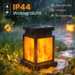 GIGALUMI 4er Set Solar Laternen mit Flammeneffekt – IP44 Wasserdicht für Garten & Terrasse – Bild 2