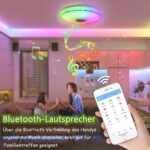 YRHome 36W LED Deckenleuchte mit Sternenhimmel, RGB Farbwechsel & Bluetooth Lautsprecher – Bild 6