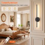 Ketom LED Wandleuchte 2er Set – Dimmbar mit Fernbedienung, USB-Akku & Timer – Bild 3