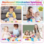 FCSONU Montessori Steckspiel ab 1 Jahr – Holzspielzeug für Feinmotorik & Entwicklung – Bild 6