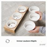 PiuPet 3er Set Katzennäpfe 250ml – Ergonomische Fressnäpfe aus Steinzeug für Katzen – Bild 4