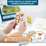 HELDENGUT Fädelspiel Holz ab 18 Monaten – Montessori Motorikspielzeug mit 12 Figuren – Bild 6