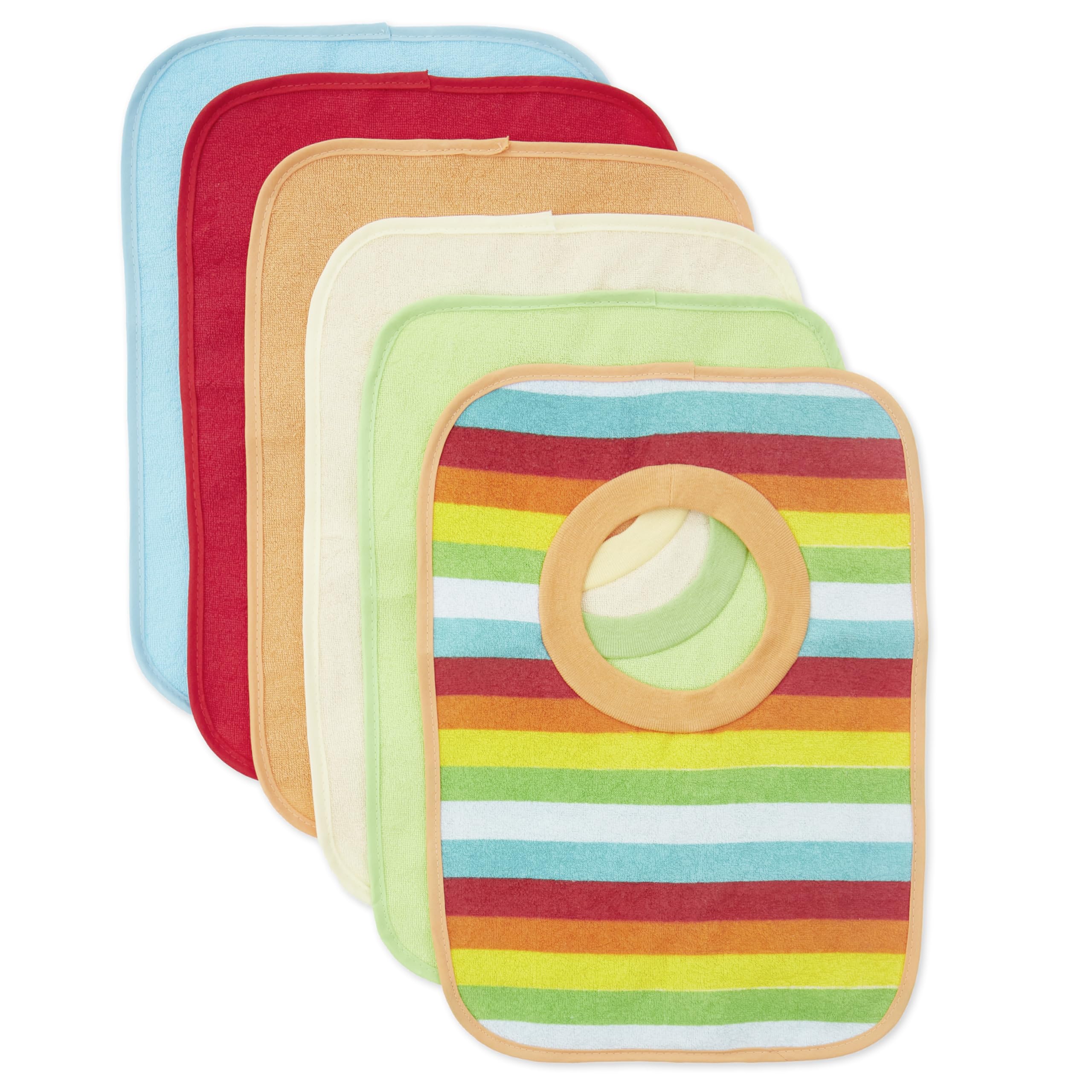 Bieco Baby Schlupf Lätzchen 6er Pack mit Klettverschluss – Wasserdicht & Saugstark