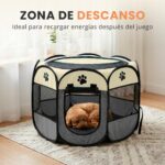 JUPPLIES Hundelaufstall 73x73x43cm – Faltbarer Laufstall aus Oxford-Gewebe für Hunde, Katzen & Kaninchen – Bild 6