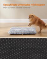 Feandrea Hundebett 65x45 cm mit Plüsch & PP-Polsterung – Waschbares Hundekissen BOBBEE – Bild 7