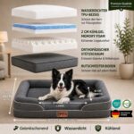 CORTES PETS Orthopädisches Hundebett 90 x 64 cm – Memory Foam & Gel für mittelgroße Hunde – Bild 2