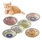 6er Set Keramik Katzennäpfe 14 cm – Ergonomisches Futternapf-Set für Katzen & kleine Haustiere