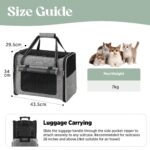 LE SURE Faltbare Katzentransporttasche 43.5x29.5x34 cm – Formstabil & Sicher für Reisen – Bild 6