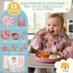 HappyDoo Baby Geschirrset 12-teilig aus Silikon – BPA-frei & spülmaschinenfest – Bild 7