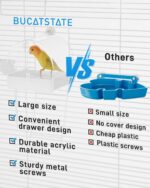 BUCATSTATE Vogelbadehaus 3-in-1 – Hängende Badewanne & Trinktasse für Vogelkäfige – Bild 5