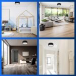 REV Deckenleuchte 30cm mit Baumwoll-Stoffschirm – Modernes Design für Schlafzimmer & Wohnzimmer – Bild 5