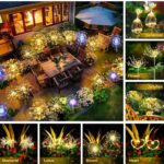 Joycome 2er Set Solar-Feuerwerksleuchten 4x120 LED mit Fernbedienung – Gartenbeleuchtung für Aussen – Bild 3