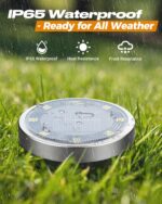 btfarm 10er Set Solar Bodenleuchten – IP65 Gartenbeleuchtung mit 8 LED für Außen – Bild 3