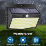 Peasur Solar-Bewegungsmelder Aussenleuchte Warmweiss – 138 LED, 3er Set, IP65 – Bild 4