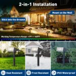 WENATY 4er Set Solarstrahler mit 56 LED – IP65 Gartenleuchten warmweiss für Aussen – Bild 6