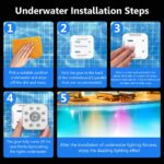 HL 4er Set RGB LED Unterwasserleuchten mit Fernbedienung – IP68 Poolbeleuchtung für Pools, Teiche & Aquarien – Bild 4