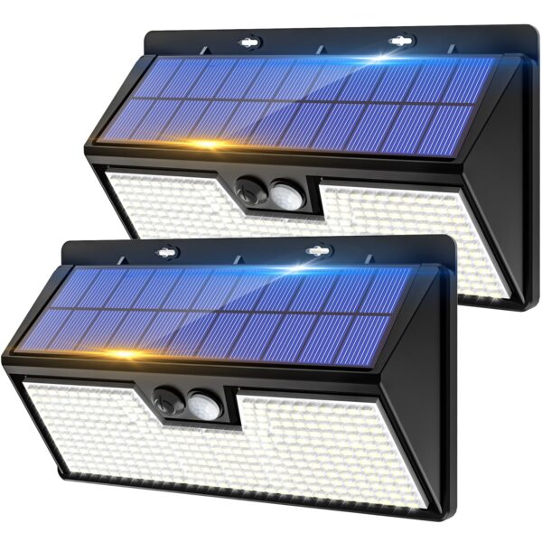 vighep 318 LED Solarleuchte mit Bewegungsmelder – IP65 Wandleuchte für Aussenbereich