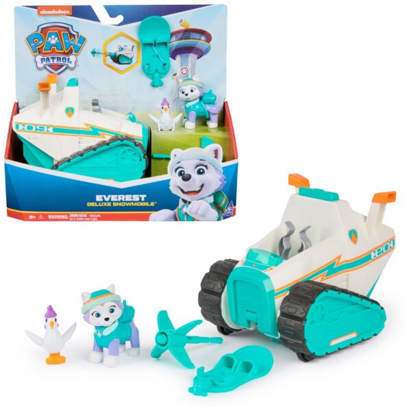 PAW Patrol Schneemobil Deluxe mit Everest & Henrietta – Rettungsfahrzeug für Kinder ab 3 Jahren