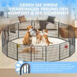 arvioo Welpenauslauf 65 x 80 cm – Formbar mit Tür & Verriegelung für sichere Welpenaufzucht – Bild 2