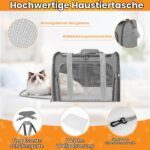 NVIYAM Transporttasche 45x30x30 cm – Faltbar & Atmungsaktiv für Katzen & kleine Hunde – Bild 3