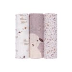LÄSSIG Mulltücher 3er Set 80x80 cm – Spucktücher aus Bambusviskose für Babys – Bild 3