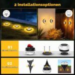 Uwithm 8er Set Solar Bodenleuchten Aussen – IP68 Solarlampen mit 4 LEDs für Garten & Terrasse – Bild 5
