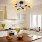 KANQIAO 6-flammige Deckenlampe Schwarz E27 – Vintage Deckenleuchte für Wohnzimmer & Esszimmer – Bild 5