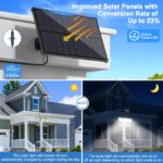 Possily 160 LED Solarlampe mit Bewegungsmelder & Alarmfunktion – IP67 Wandleuchte für Garten (2er Set) – Bild 4